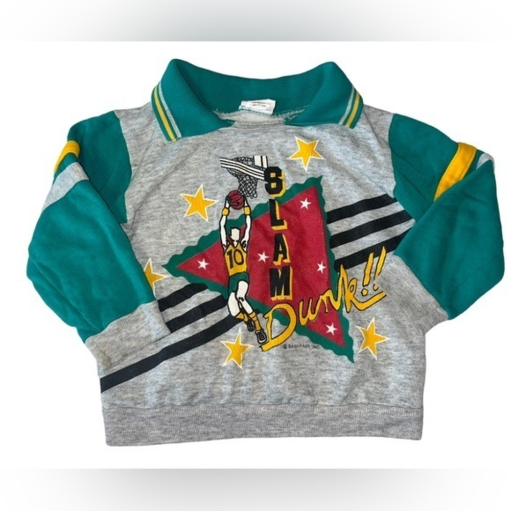 Vintage Rawlings slam dunk‎ toddlers sweater/shirt size 4t